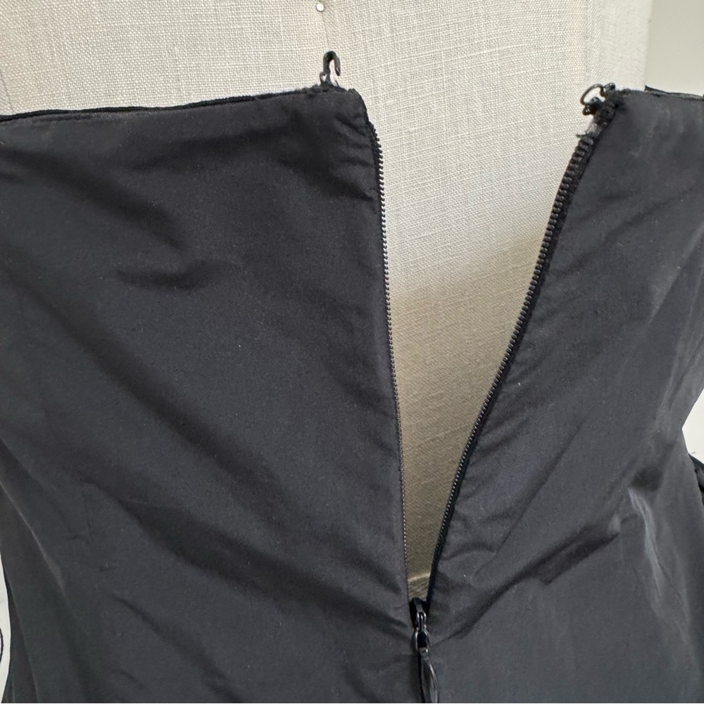 BCBG full skirt A-Line black satin + sparkle dress sz12 - Picture 11 of 14